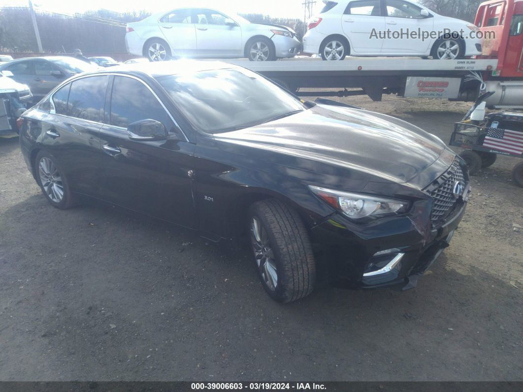 2019 Infiniti Q50 3.0t Luxe Черный vin: JN1EV7AR3KM552345