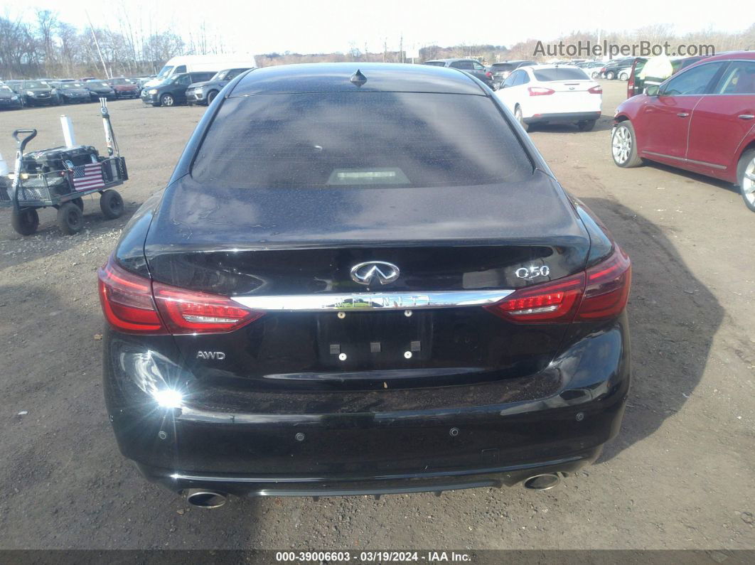 2019 Infiniti Q50 3.0t Luxe Черный vin: JN1EV7AR3KM552345