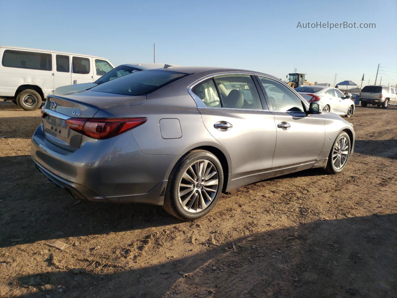 2019 Infiniti Q50 Luxe Silver vin: JN1EV7AR3KM555178