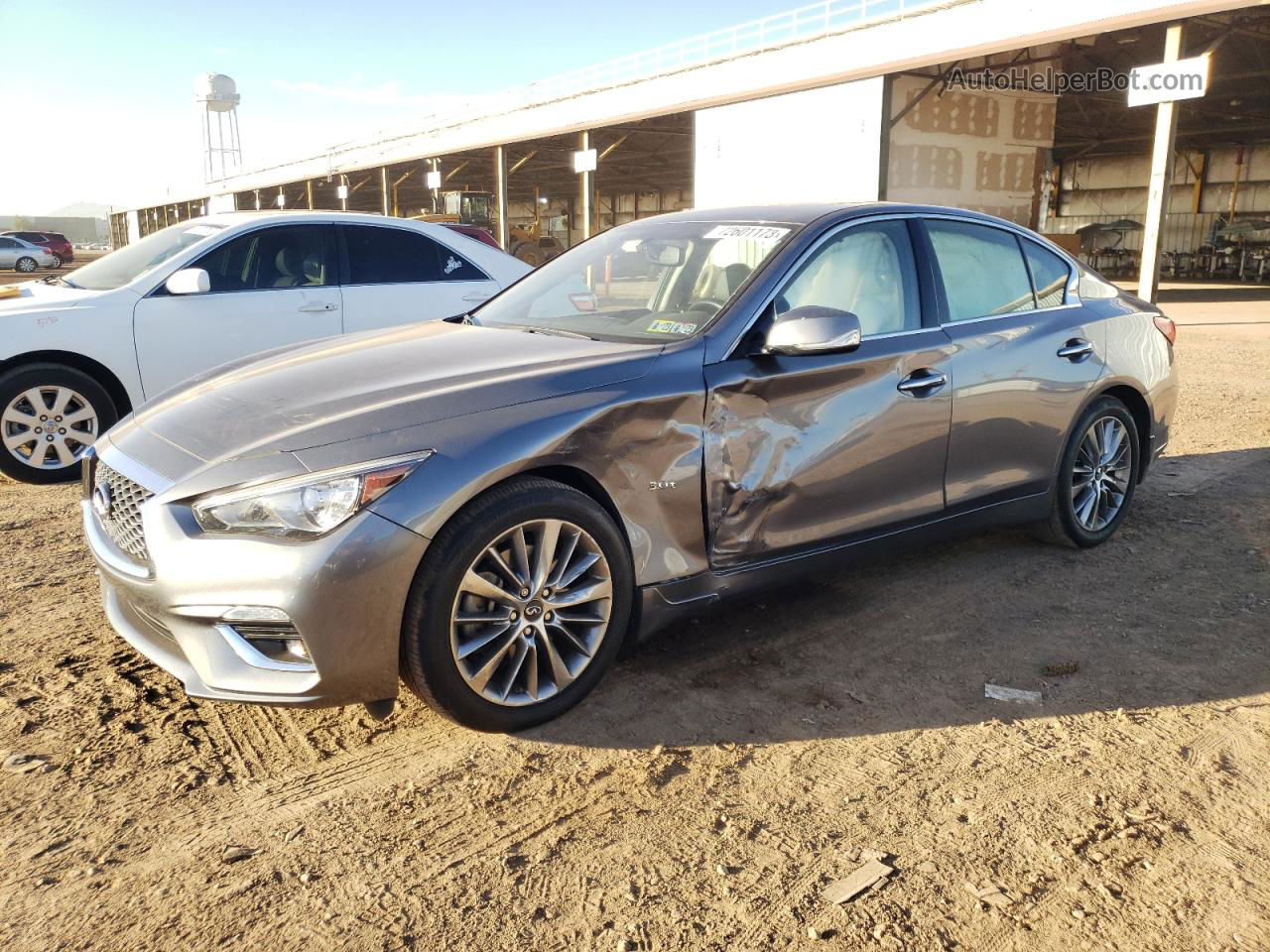 2019 Infiniti Q50 Luxe Silver vin: JN1EV7AR3KM555178