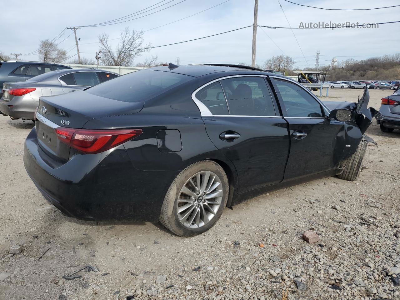 2019 Infiniti Q50 Luxe Черный vin: JN1EV7AR3KM559702