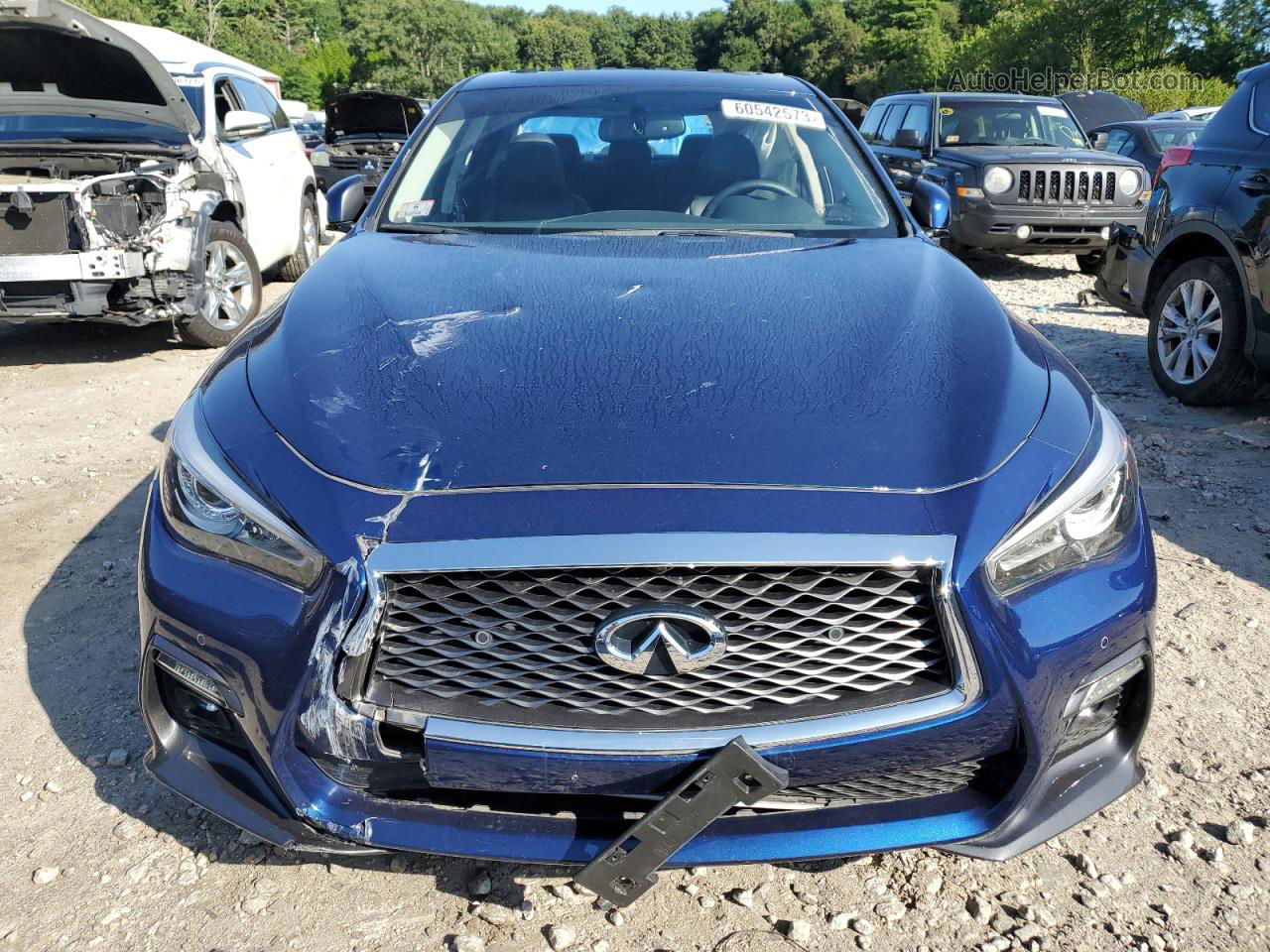 2019 Infiniti Q50 Luxe Blue vin: JN1EV7AR3KM592201