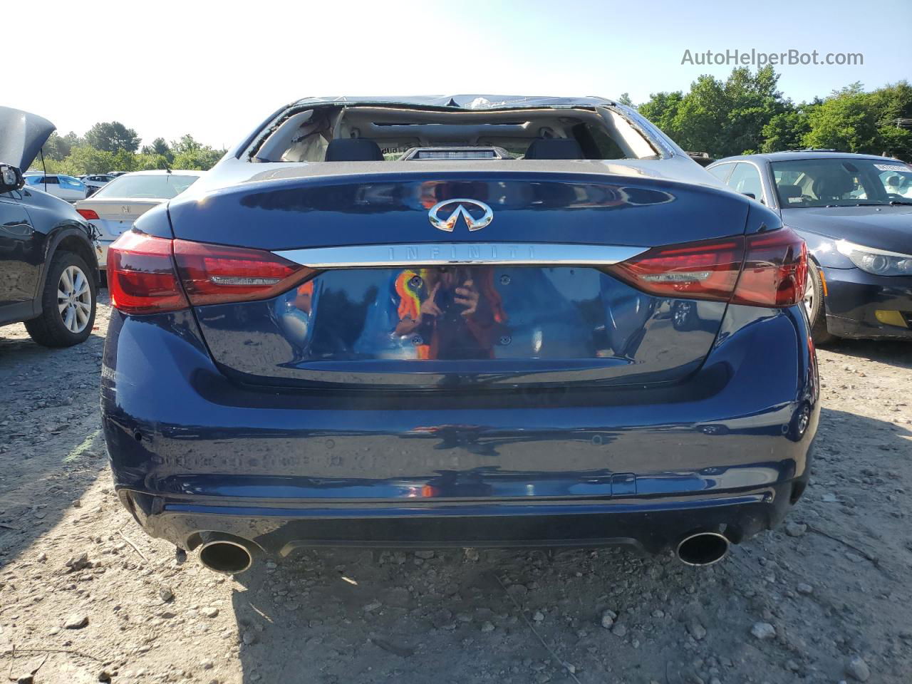 2019 Infiniti Q50 Luxe Blue vin: JN1EV7AR3KM592201