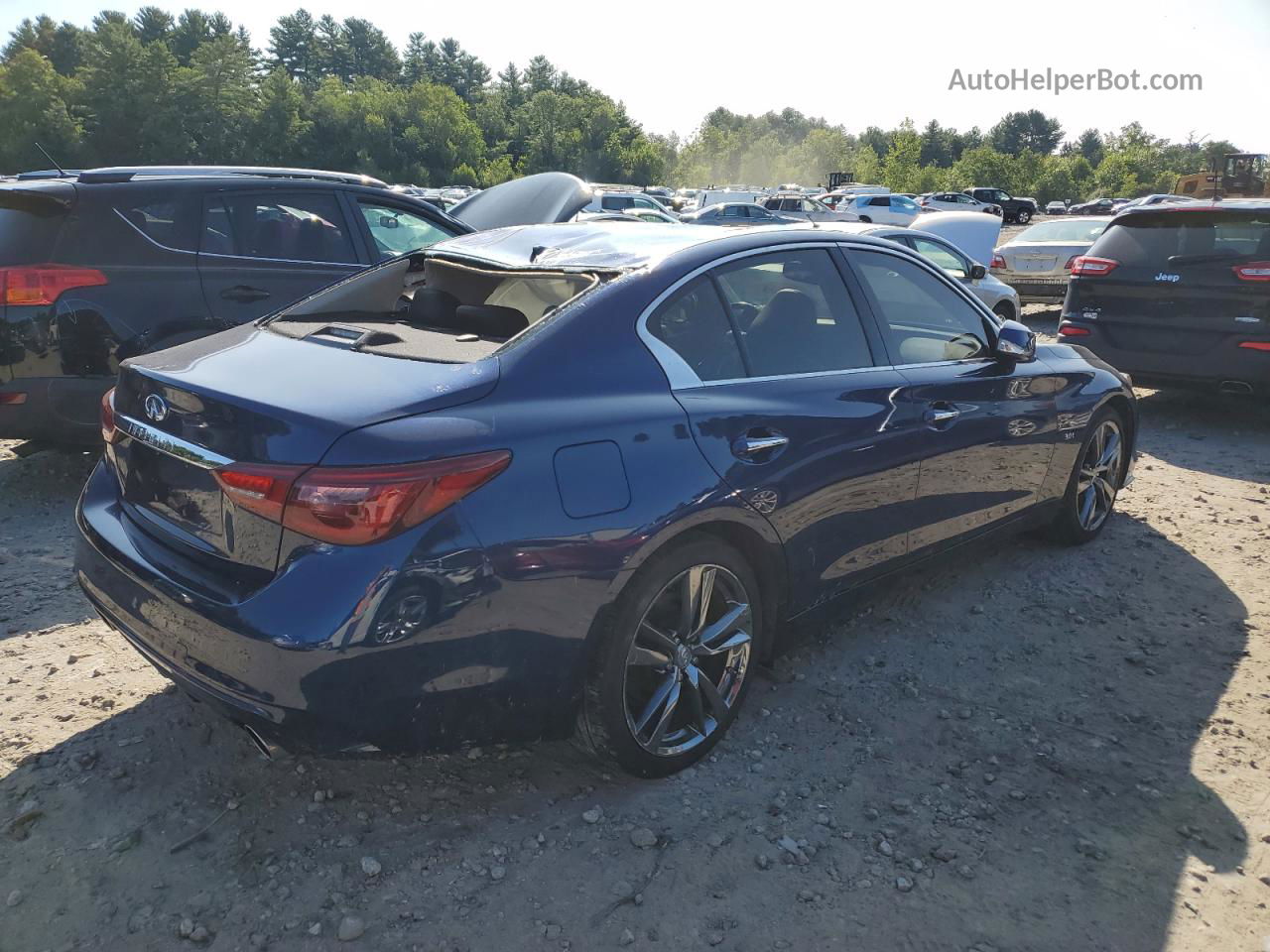 2019 Infiniti Q50 Luxe Blue vin: JN1EV7AR3KM592201