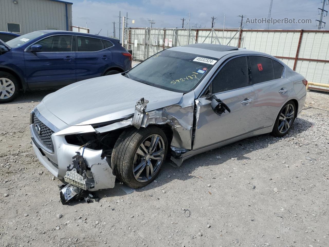 2019 Infiniti Q50 Luxe Silver vin: JN1EV7AR3KM592487