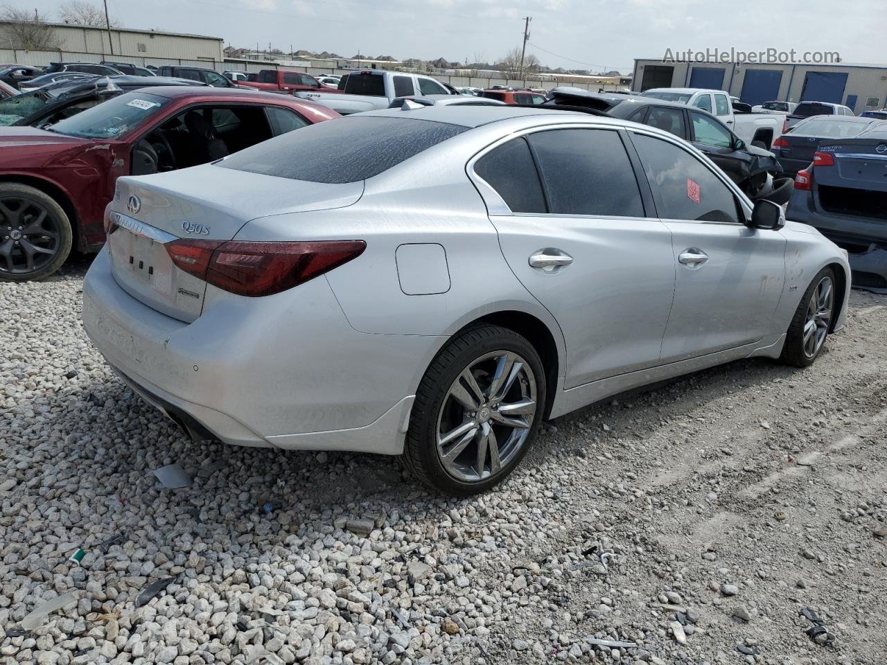 2019 Infiniti Q50 Luxe Silver vin: JN1EV7AR3KM592487