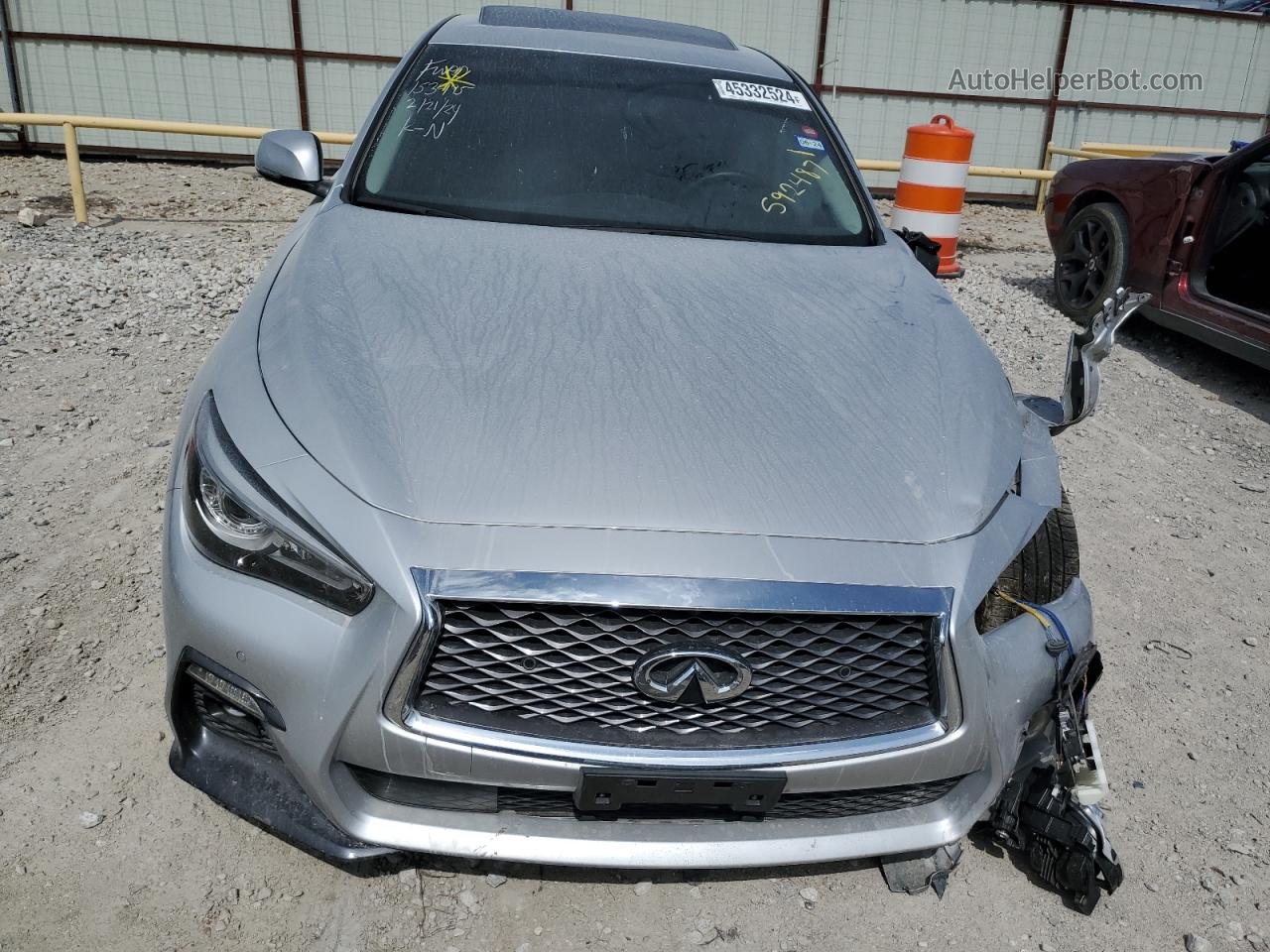 2019 Infiniti Q50 Luxe Silver vin: JN1EV7AR3KM592487