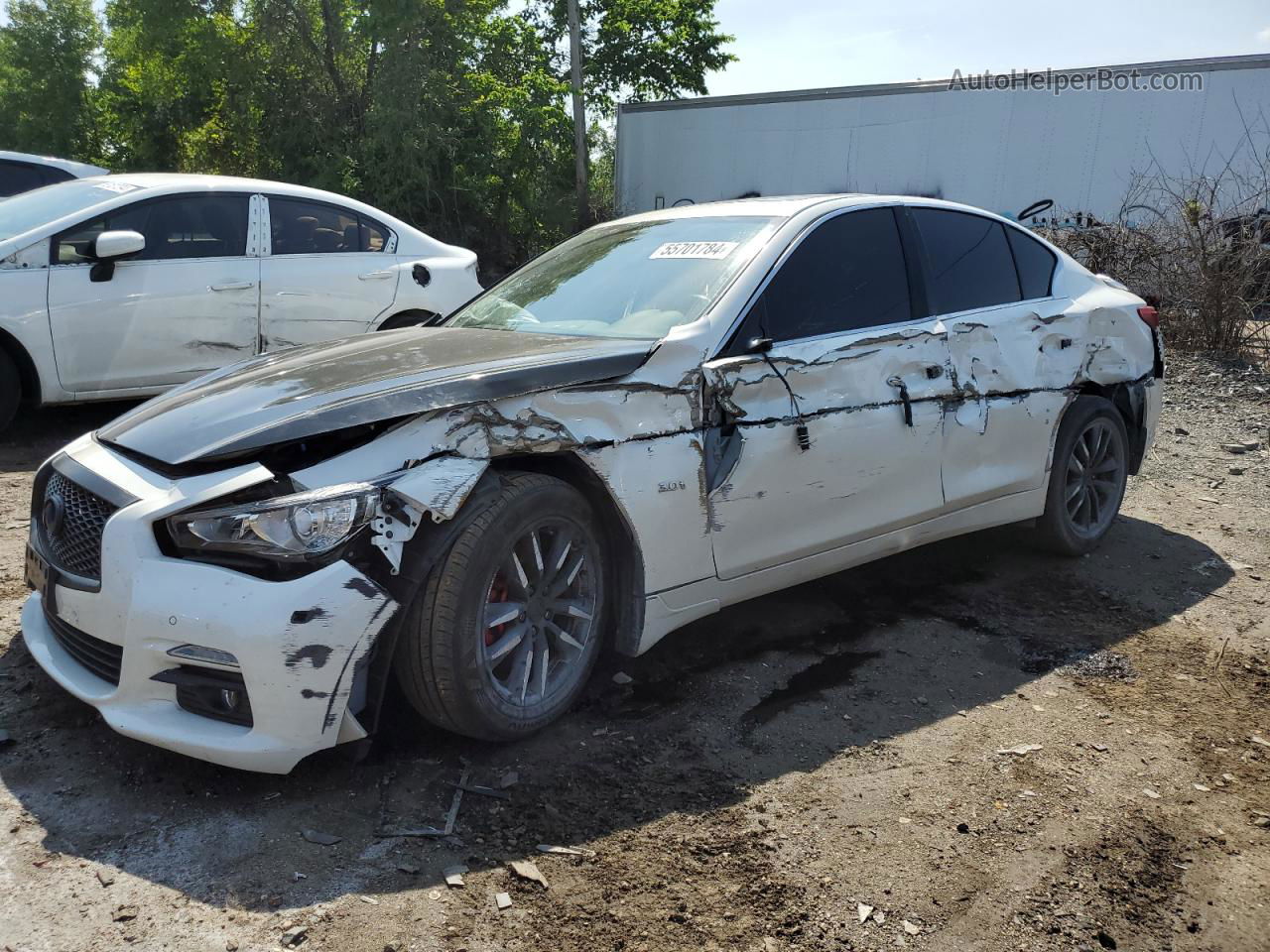 2016 Infiniti Q50 Premium White vin: JN1EV7AR4GM345308