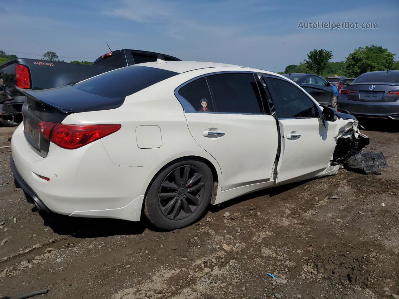 2016 Infiniti Q50 Premium Белый vin: JN1EV7AR4GM345308