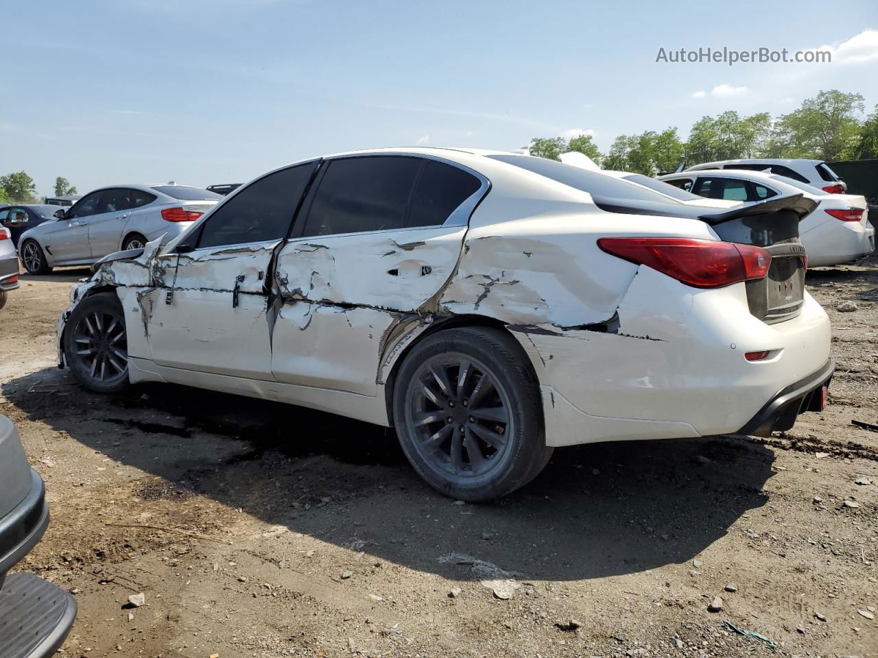 2016 Infiniti Q50 Premium White vin: JN1EV7AR4GM345308