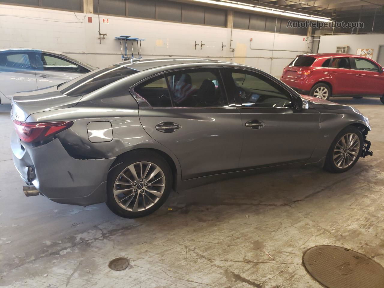 2018 Infiniti Q50 Luxe Серый vin: JN1EV7AR4JM431922