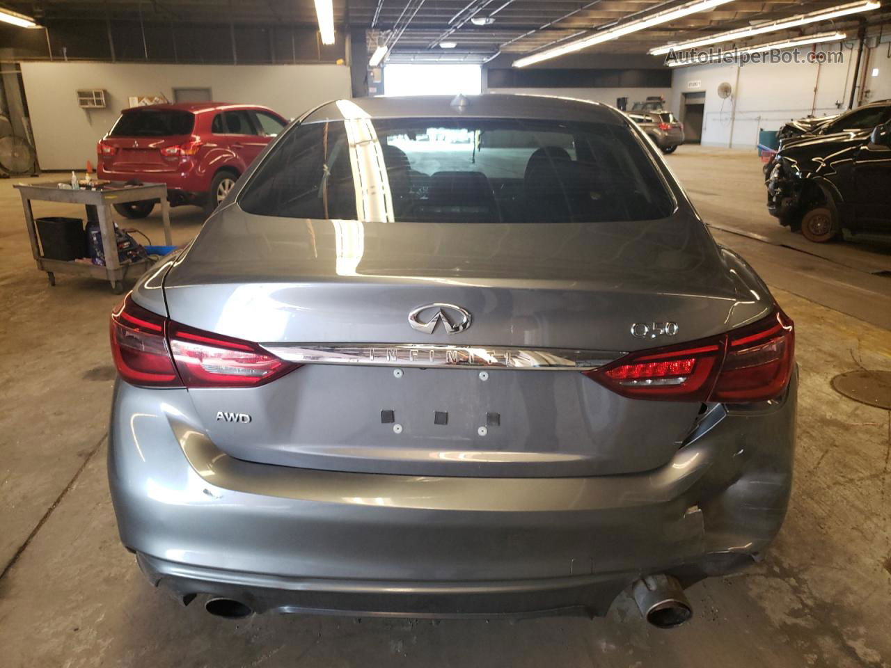 2018 Infiniti Q50 Luxe Gray vin: JN1EV7AR4JM431922