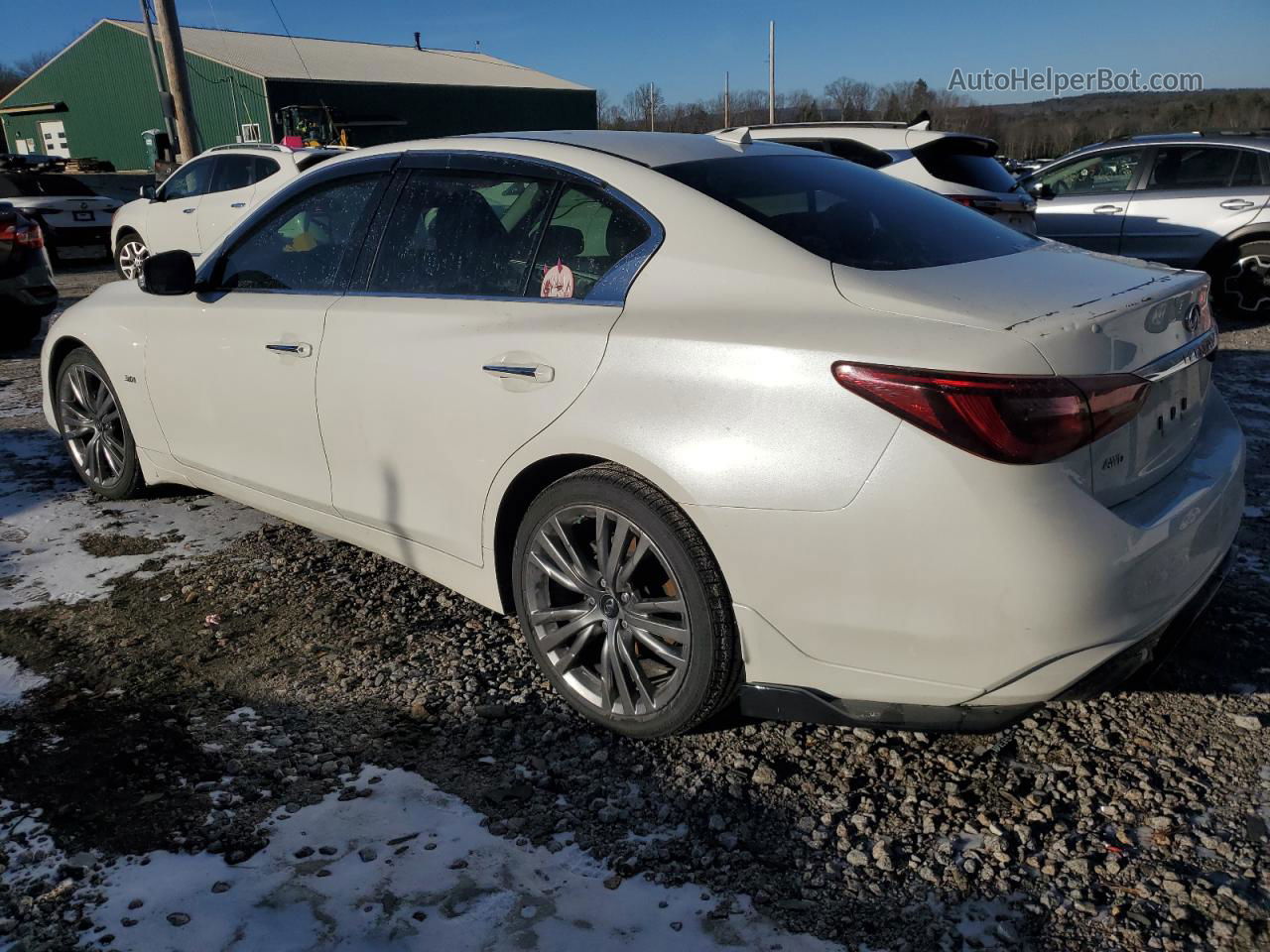 2018 Infiniti Q50 Luxe Белый vin: JN1EV7AR4JM432603