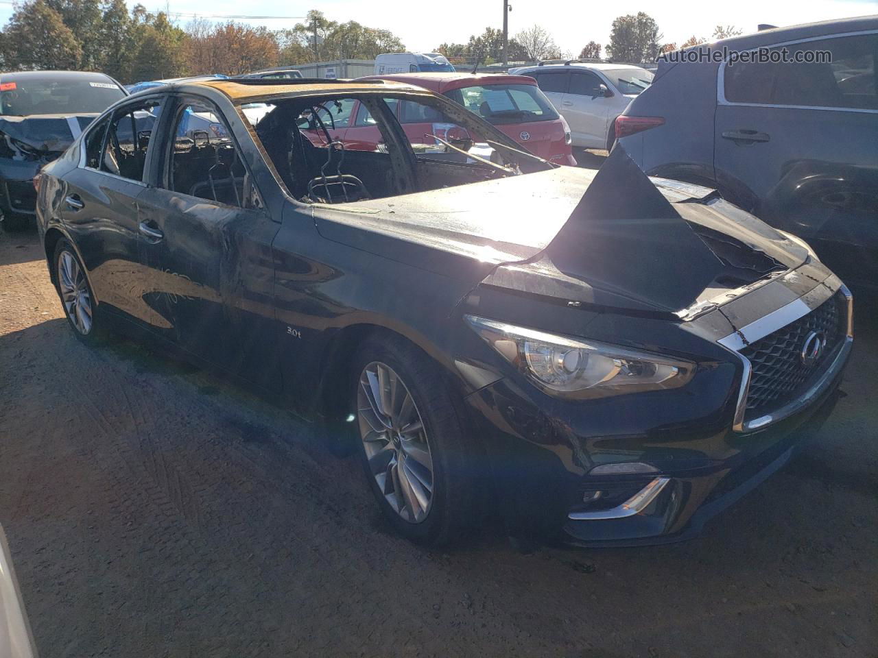 2018 Infiniti Q50 Luxe Black vin: JN1EV7AR4JM436974