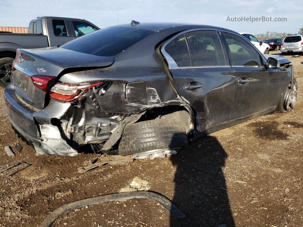 2018 Infiniti Q50 Luxe Серый vin: JN1EV7AR4JM438420