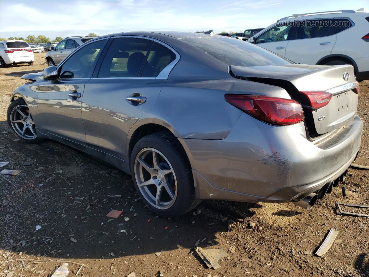 2018 Infiniti Q50 Luxe Gray vin: JN1EV7AR4JM438420