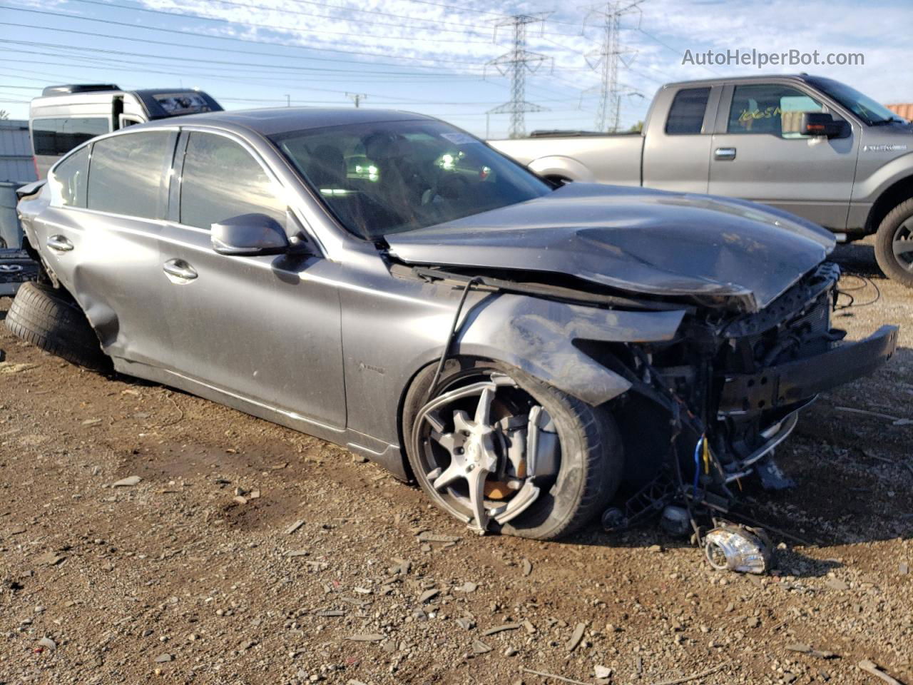 2018 Infiniti Q50 Luxe Серый vin: JN1EV7AR4JM438420