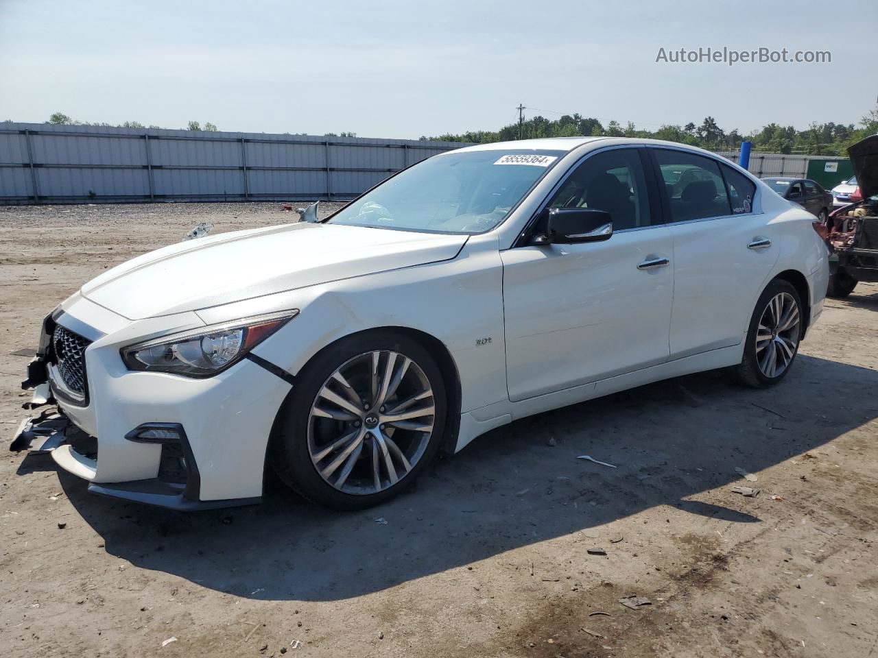 2018 Infiniti Q50 Luxe Белый vin: JN1EV7AR4JM439681