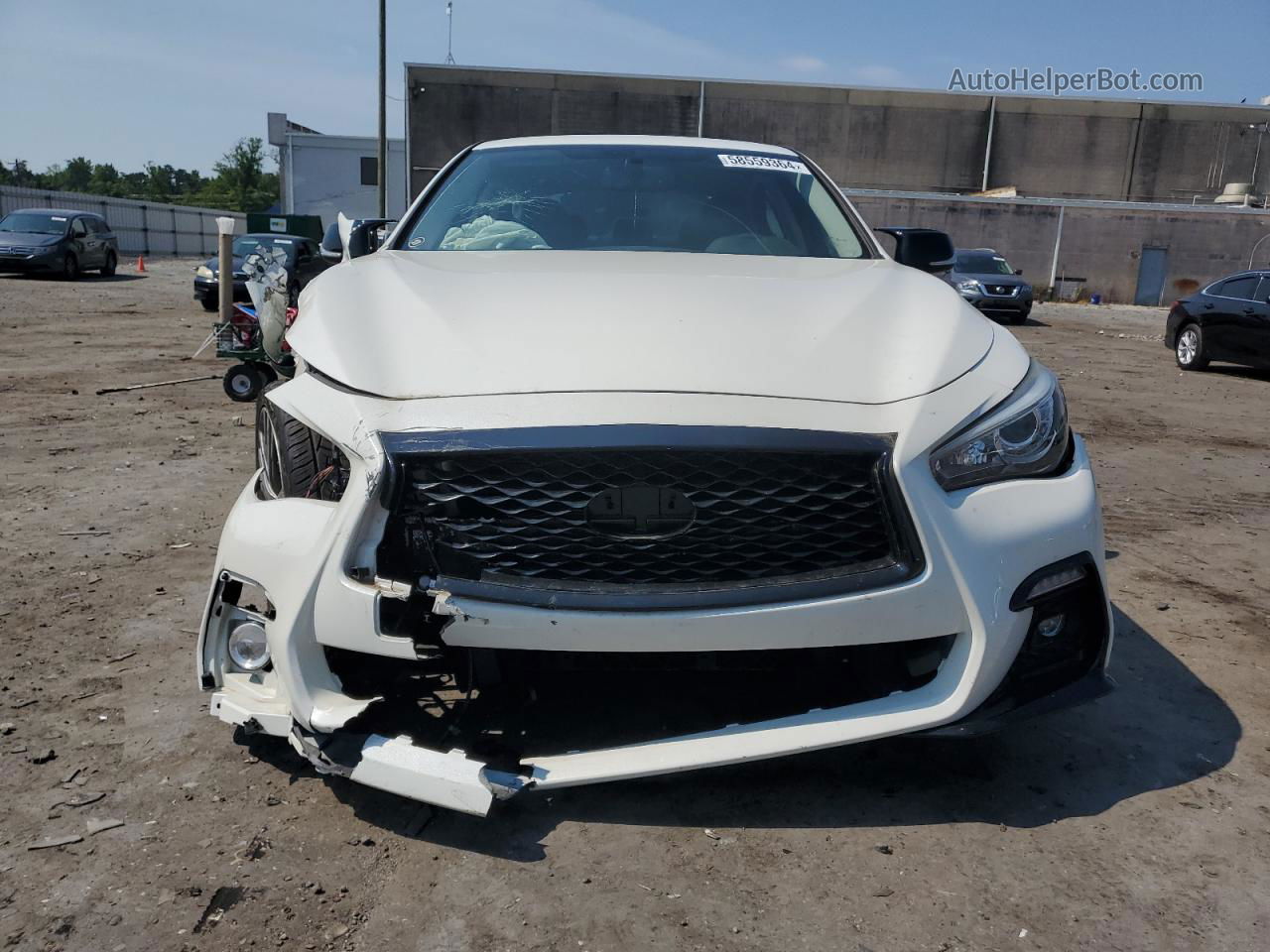 2018 Infiniti Q50 Luxe Белый vin: JN1EV7AR4JM439681