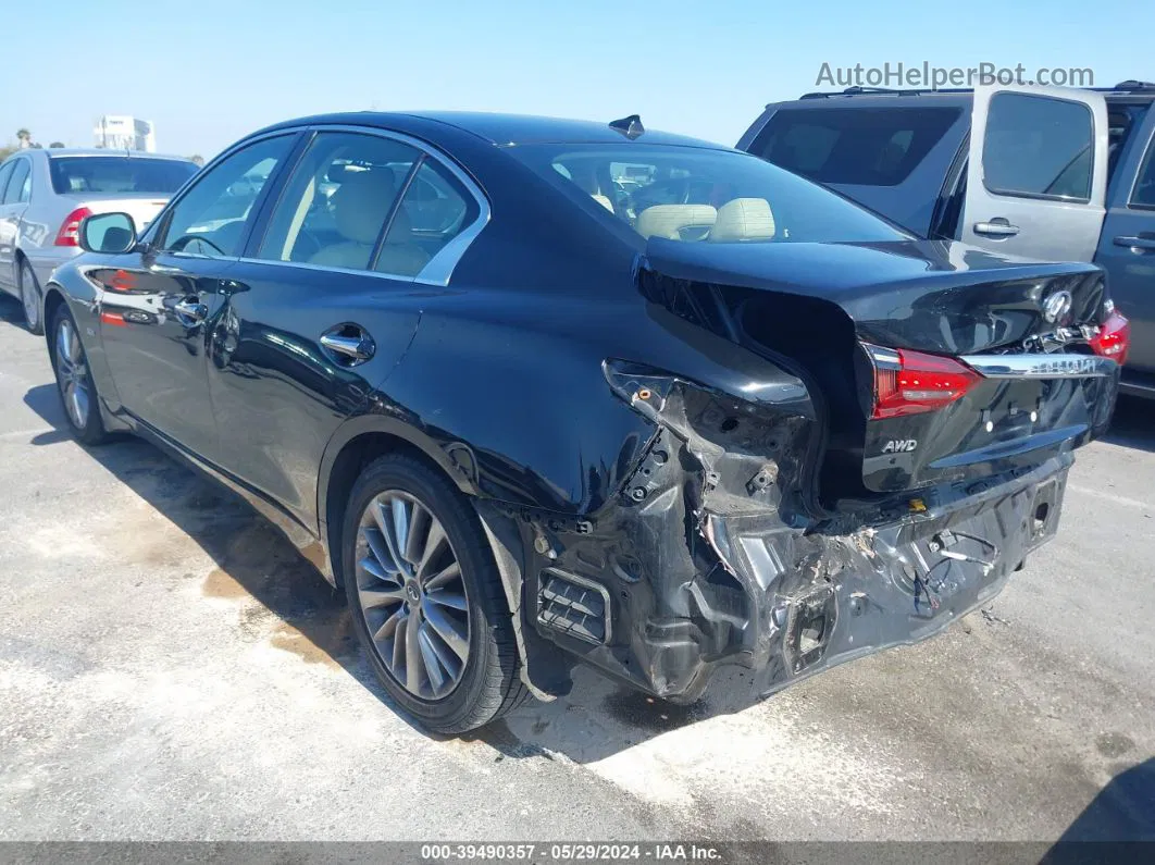 2018 Infiniti Q50 3.0t Luxe Черный vin: JN1EV7AR4JM440426