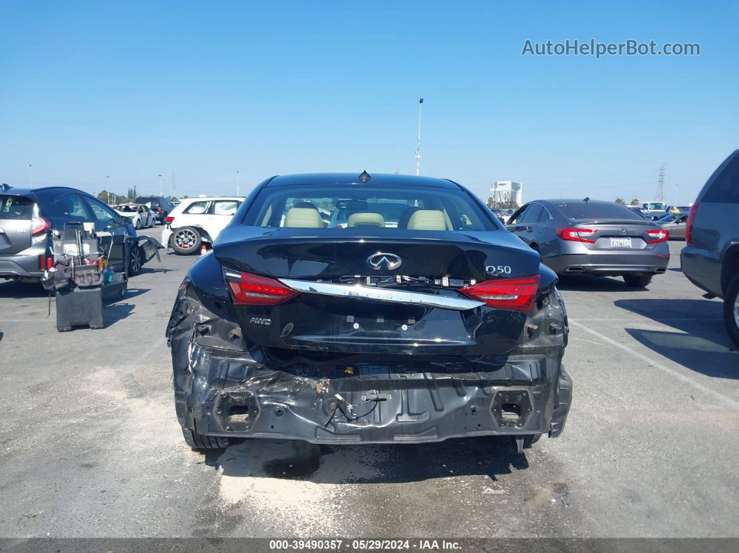 2018 Infiniti Q50 3.0t Luxe Черный vin: JN1EV7AR4JM440426