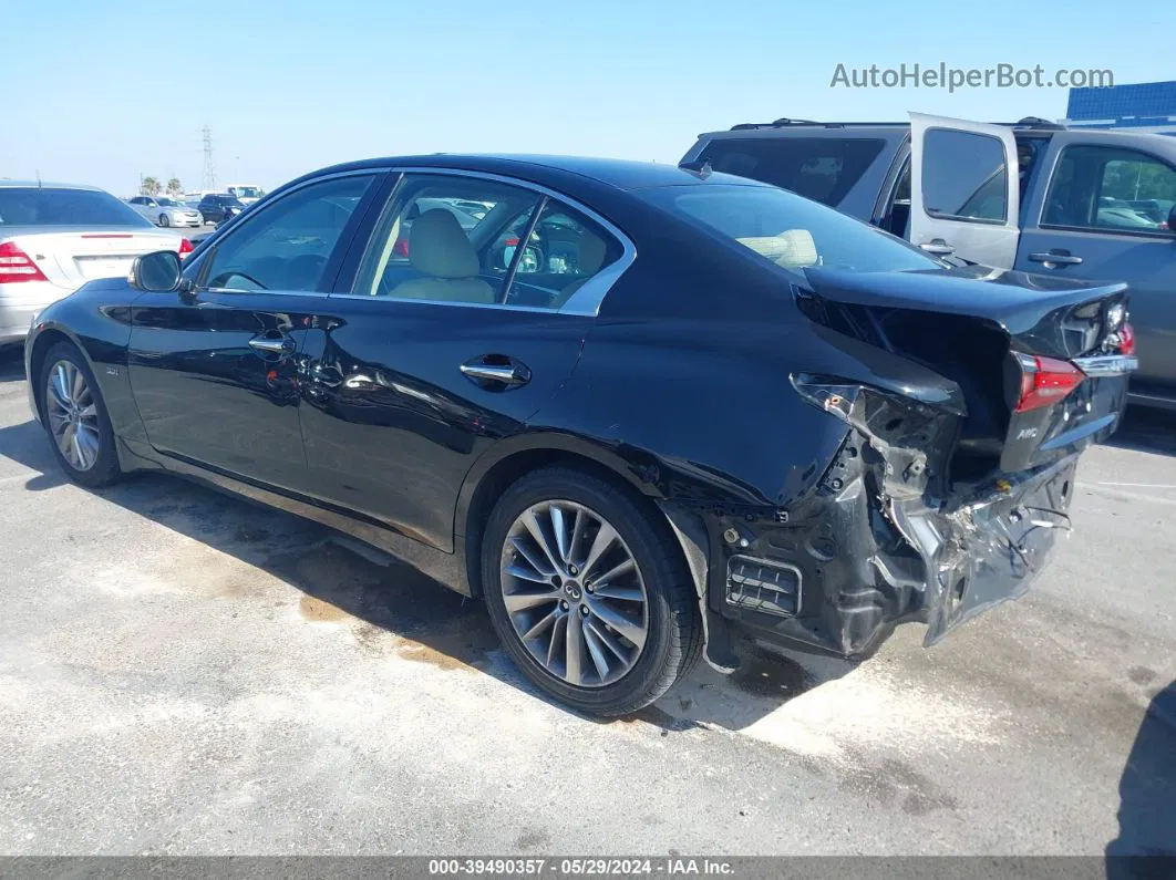 2018 Infiniti Q50 3.0t Luxe Черный vin: JN1EV7AR4JM440426