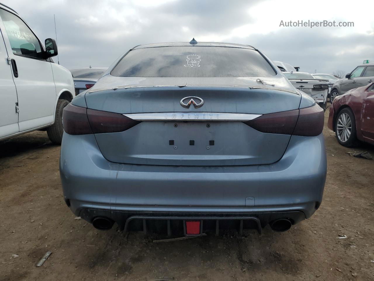 2018 Infiniti Q50 Luxe Blue vin: JN1EV7AR4JM443424