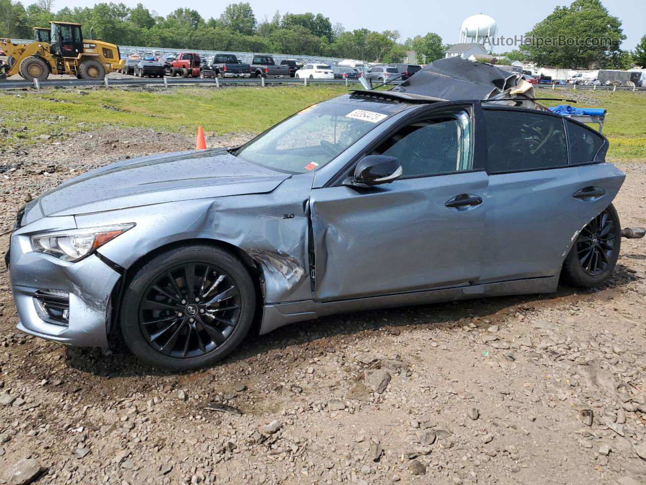 2018 Infiniti Q50 Luxe Blue vin: JN1EV7AR4JM444136