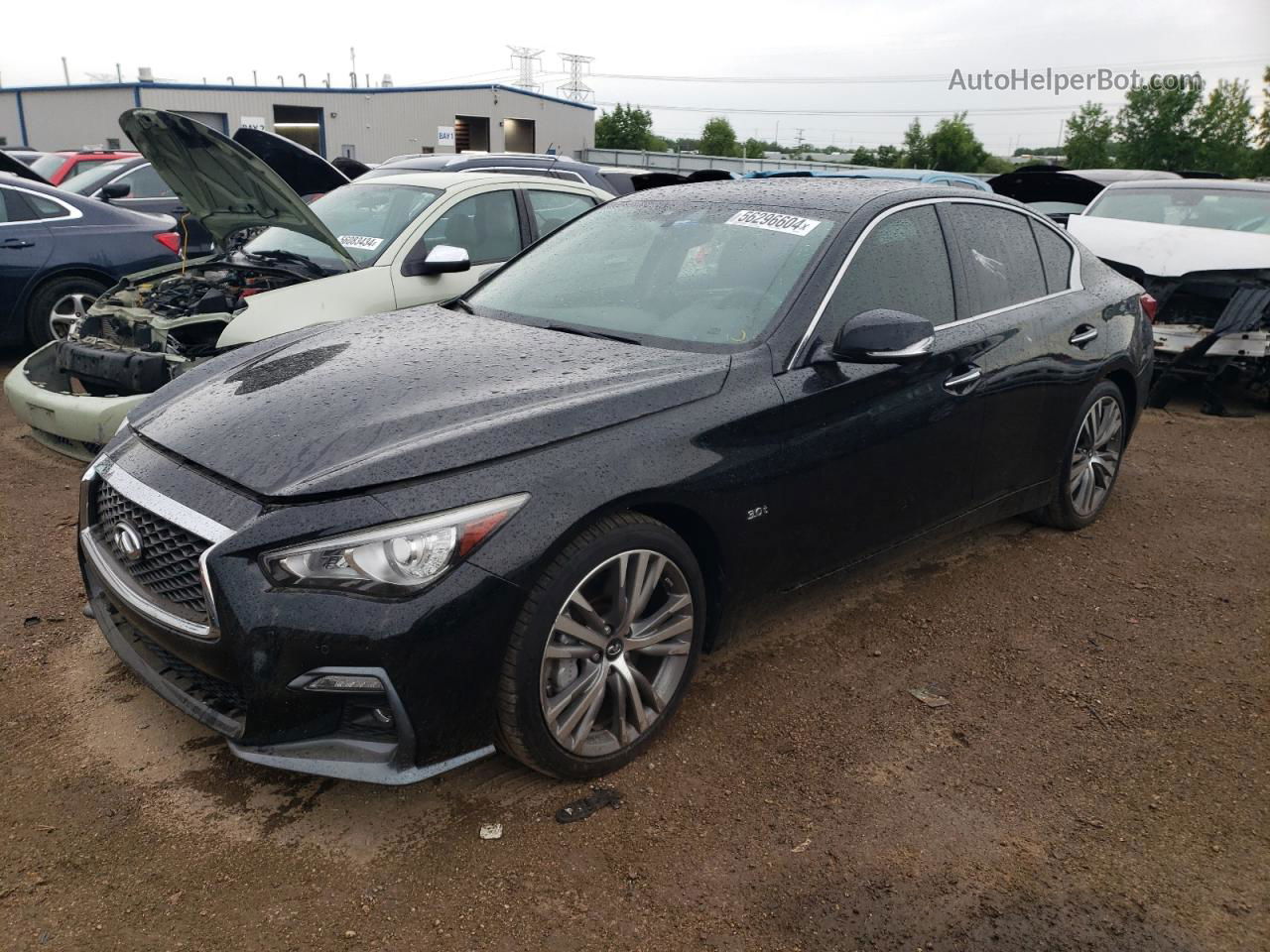 2018 Infiniti Q50 Luxe Black vin: JN1EV7AR4JM444217