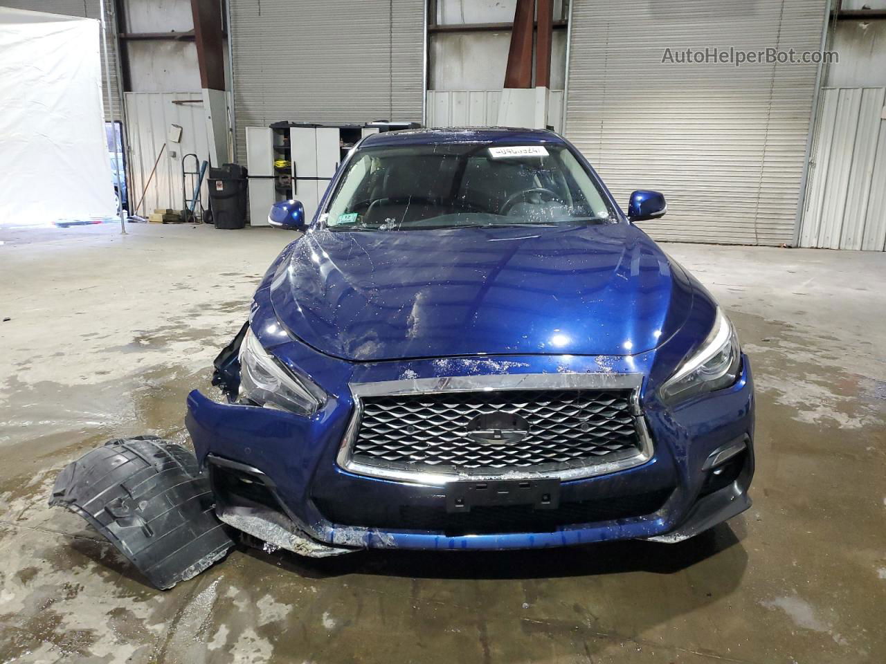 2019 Infiniti Q50 Luxe Blue vin: JN1EV7AR4KM551382