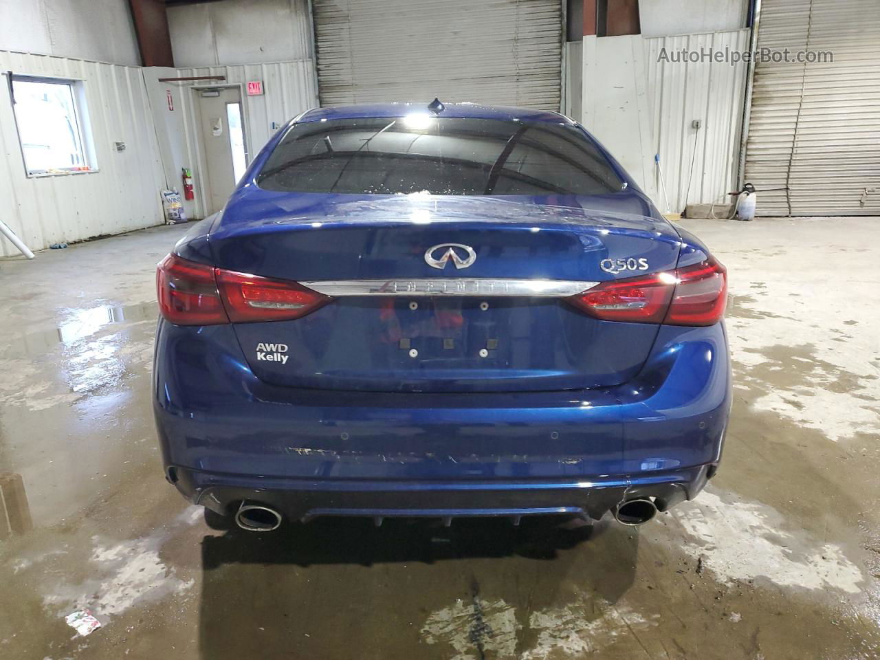 2019 Infiniti Q50 Luxe Blue vin: JN1EV7AR4KM551382