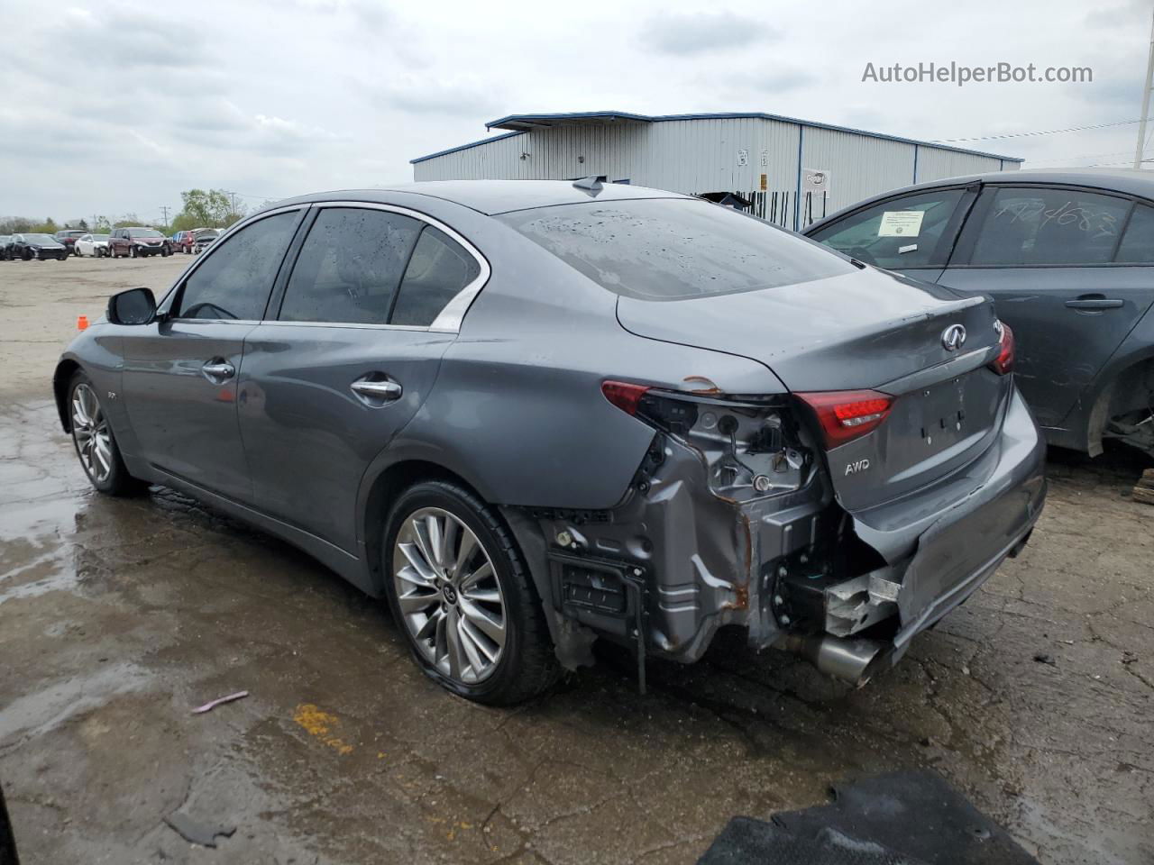 2019 Infiniti Q50 Luxe Серый vin: JN1EV7AR4KM559322