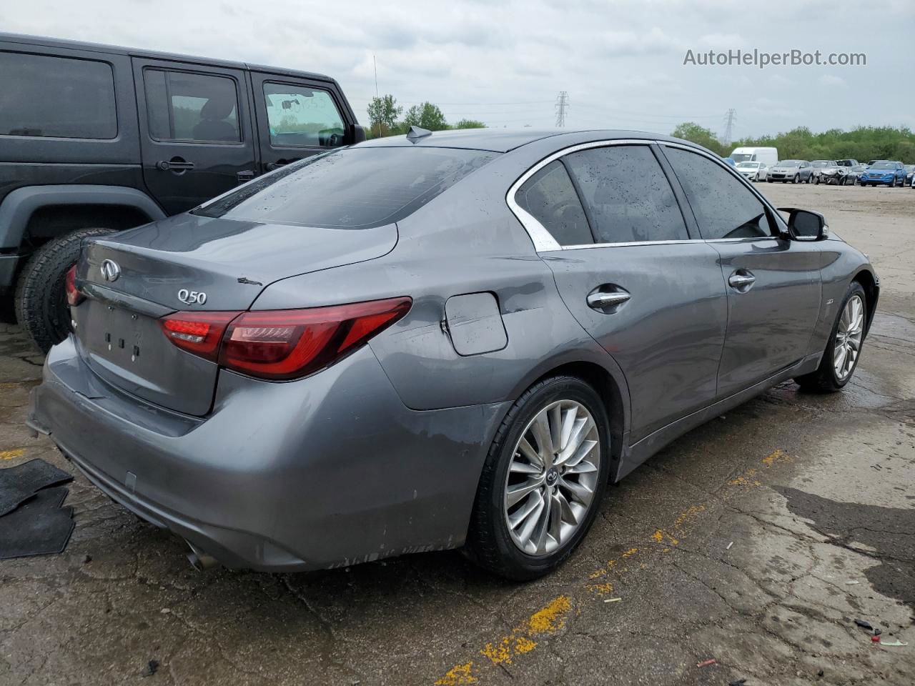 2019 Infiniti Q50 Luxe Серый vin: JN1EV7AR4KM559322