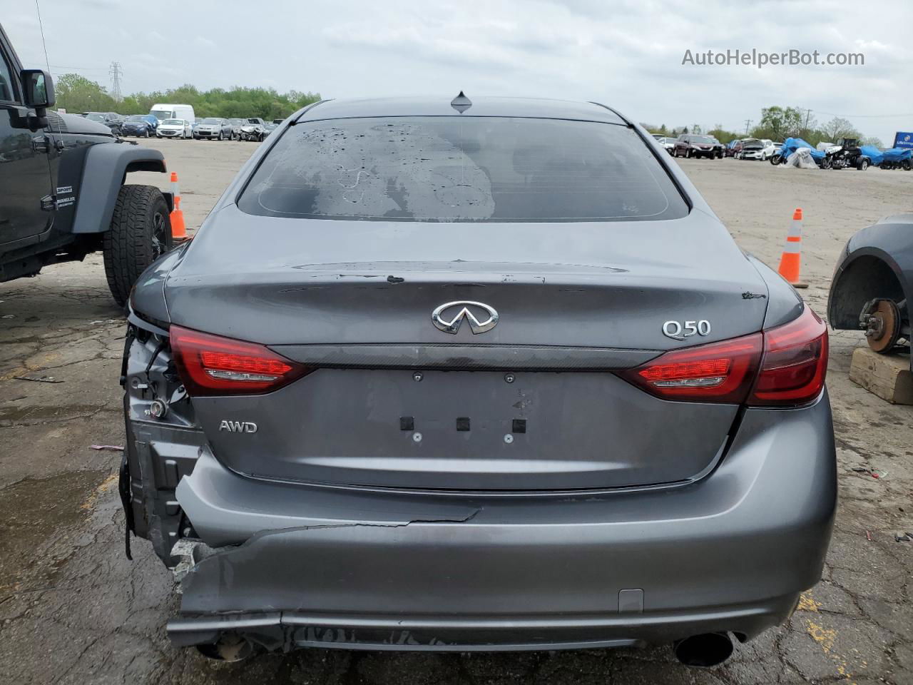 2019 Infiniti Q50 Luxe Серый vin: JN1EV7AR4KM559322