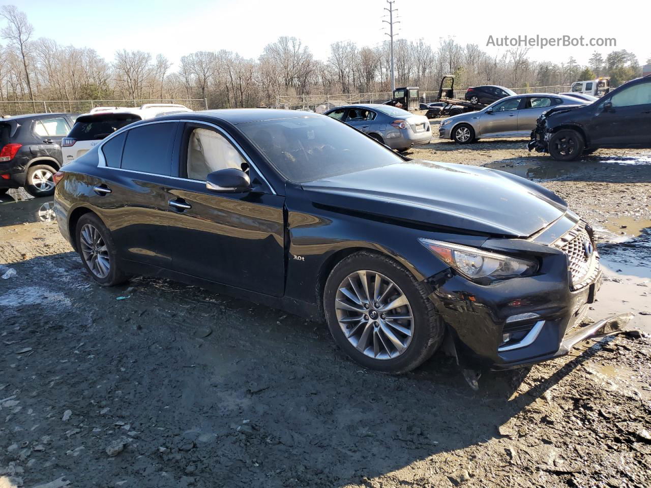 2019 Infiniti Q50 Luxe Black vin: JN1EV7AR4KM559580