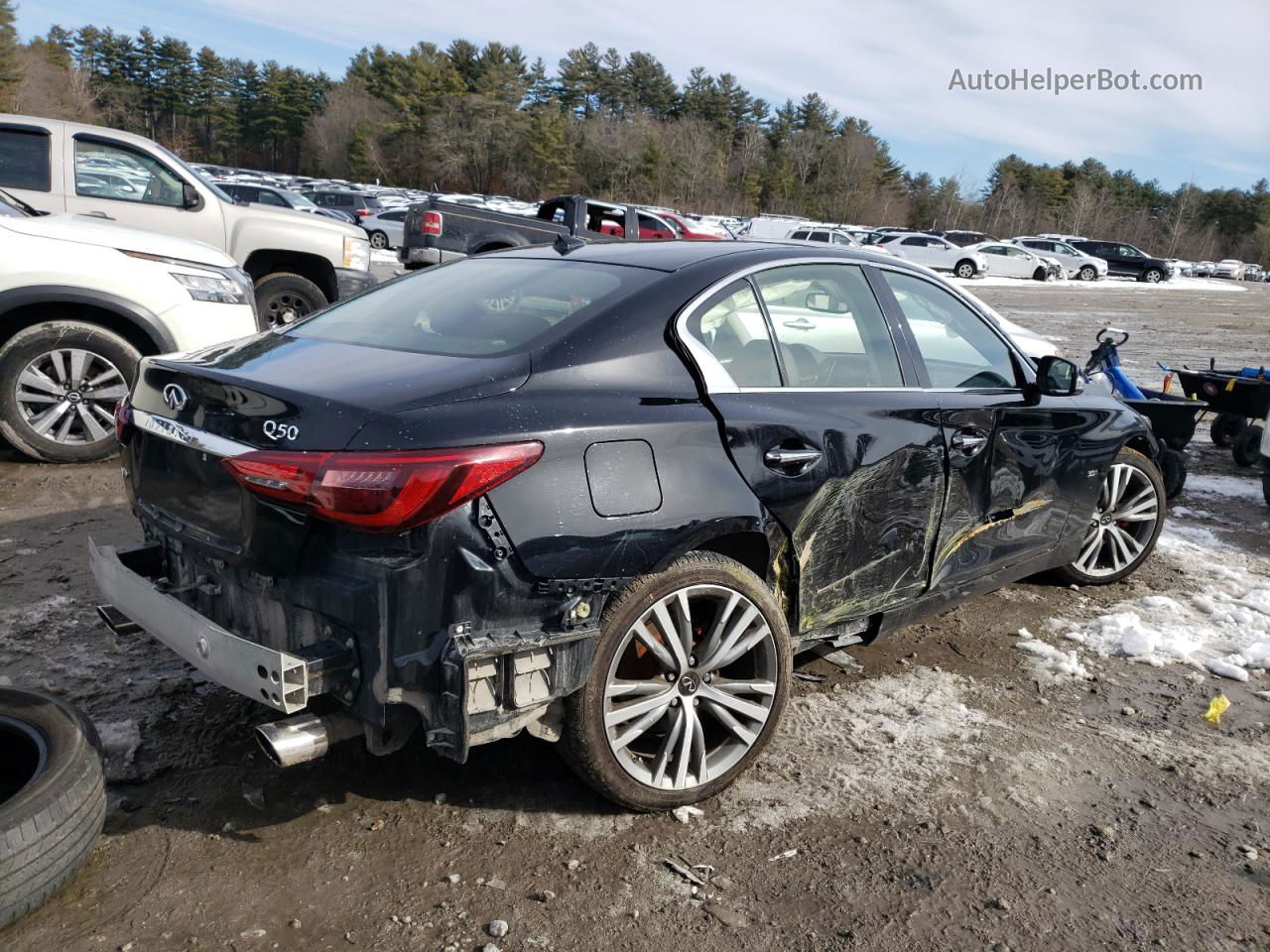 2019 Infiniti Q50 Luxe Black vin: JN1EV7AR4KM590117