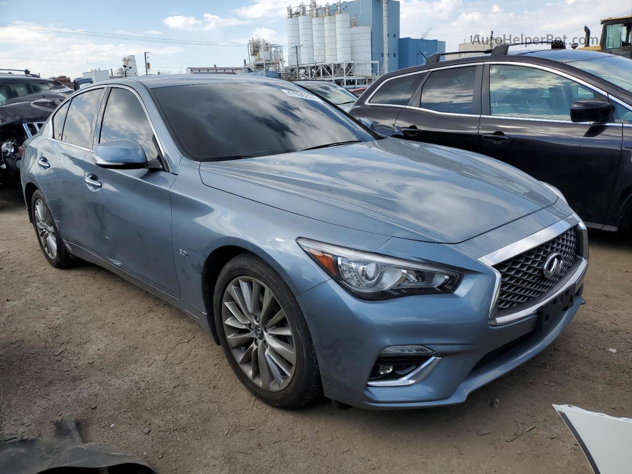 2019 Infiniti Q50 Luxe Blue vin: JN1EV7AR4KM591316