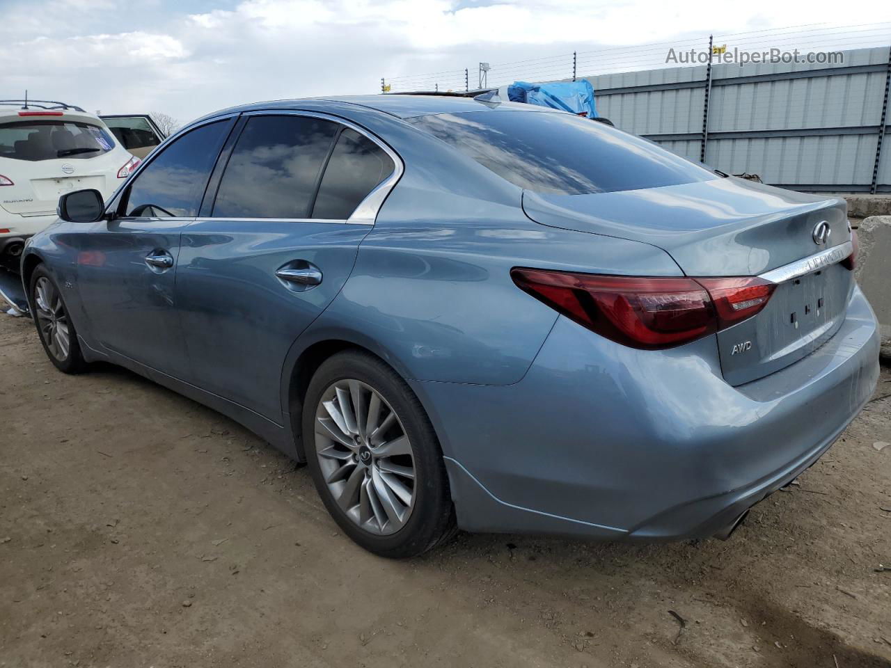 2019 Infiniti Q50 Luxe Blue vin: JN1EV7AR4KM591316