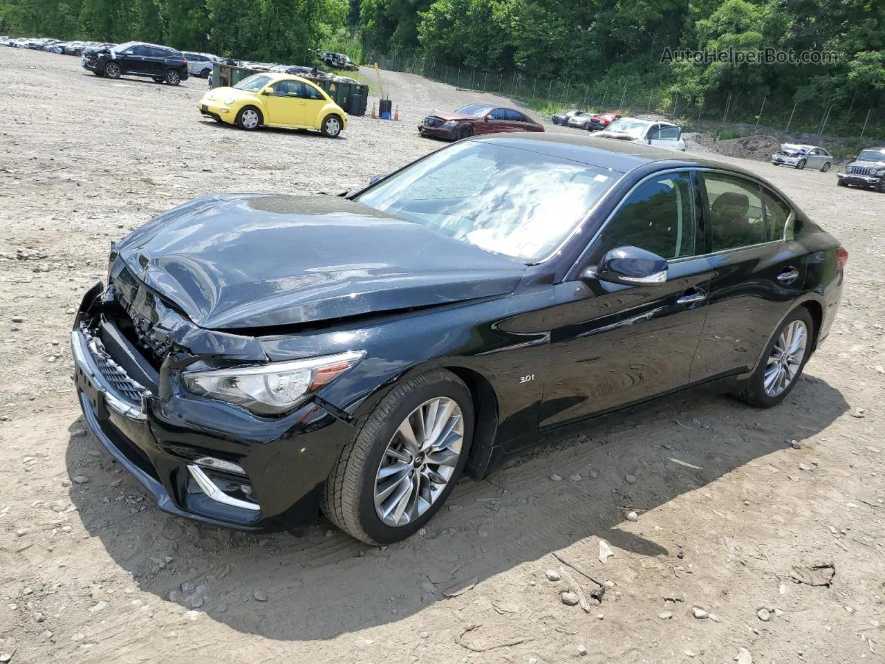 2019 Infiniti Q50 Luxe Black vin: JN1EV7AR4KM593244