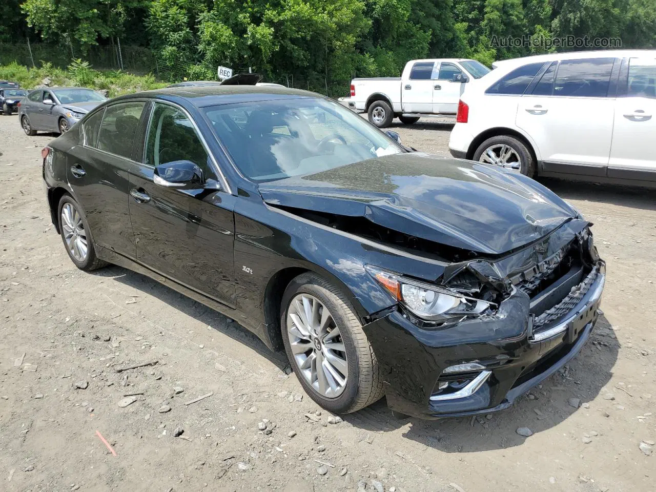 2019 Infiniti Q50 Luxe Black vin: JN1EV7AR4KM593244