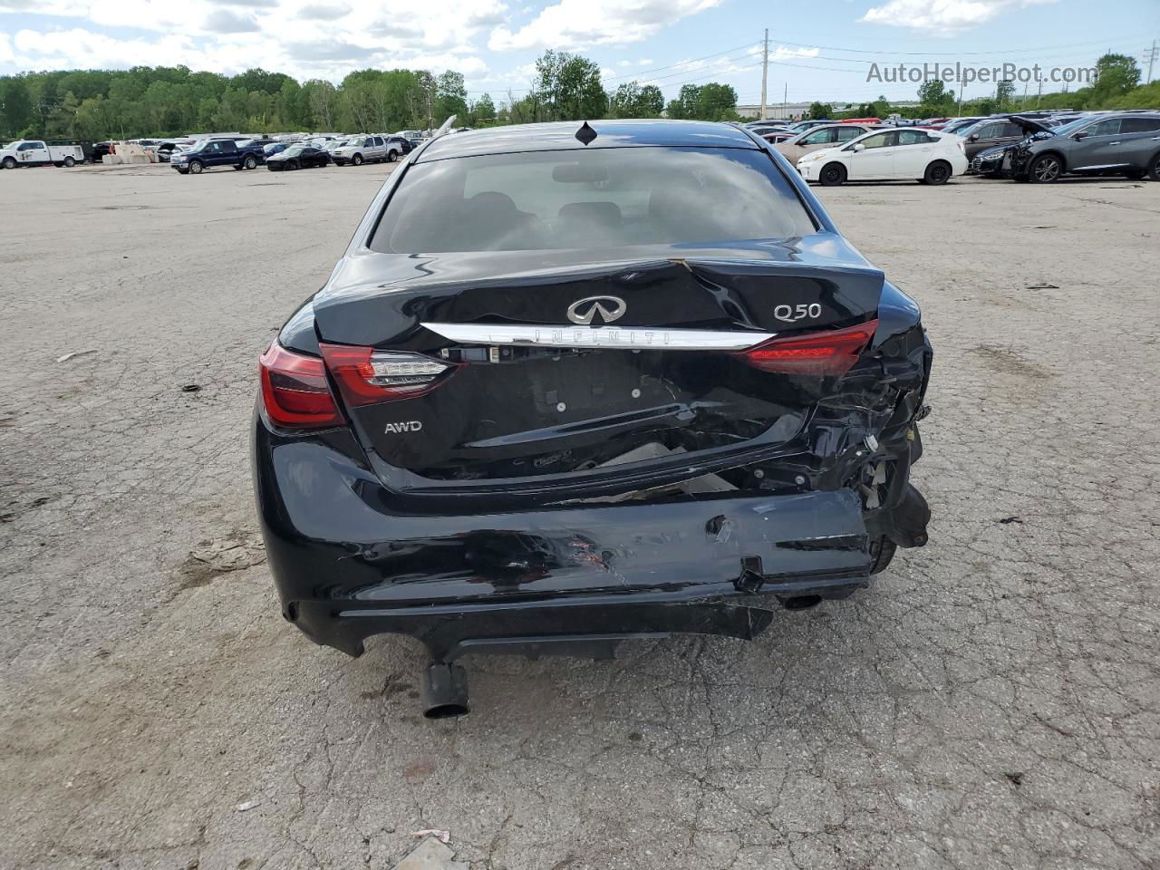 2019 Infiniti Q50 Luxe Black vin: JN1EV7AR4KM593986