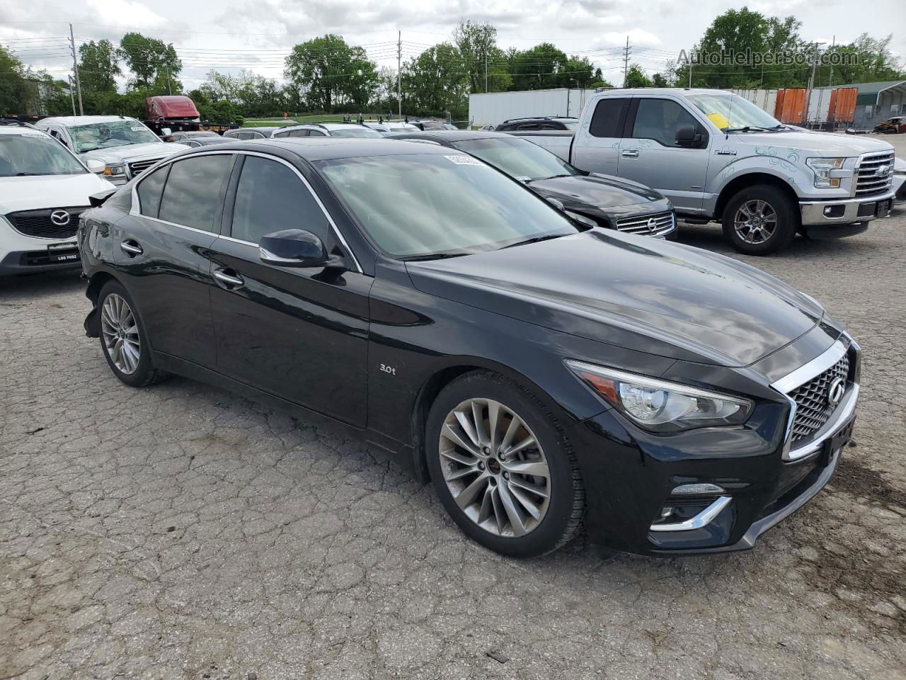 2019 Infiniti Q50 Luxe Black vin: JN1EV7AR4KM593986