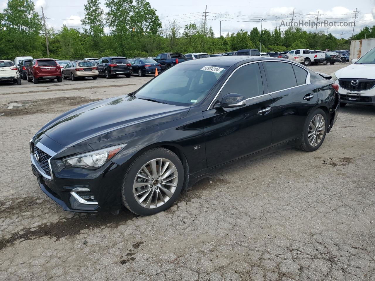 2019 Infiniti Q50 Luxe Black vin: JN1EV7AR4KM593986