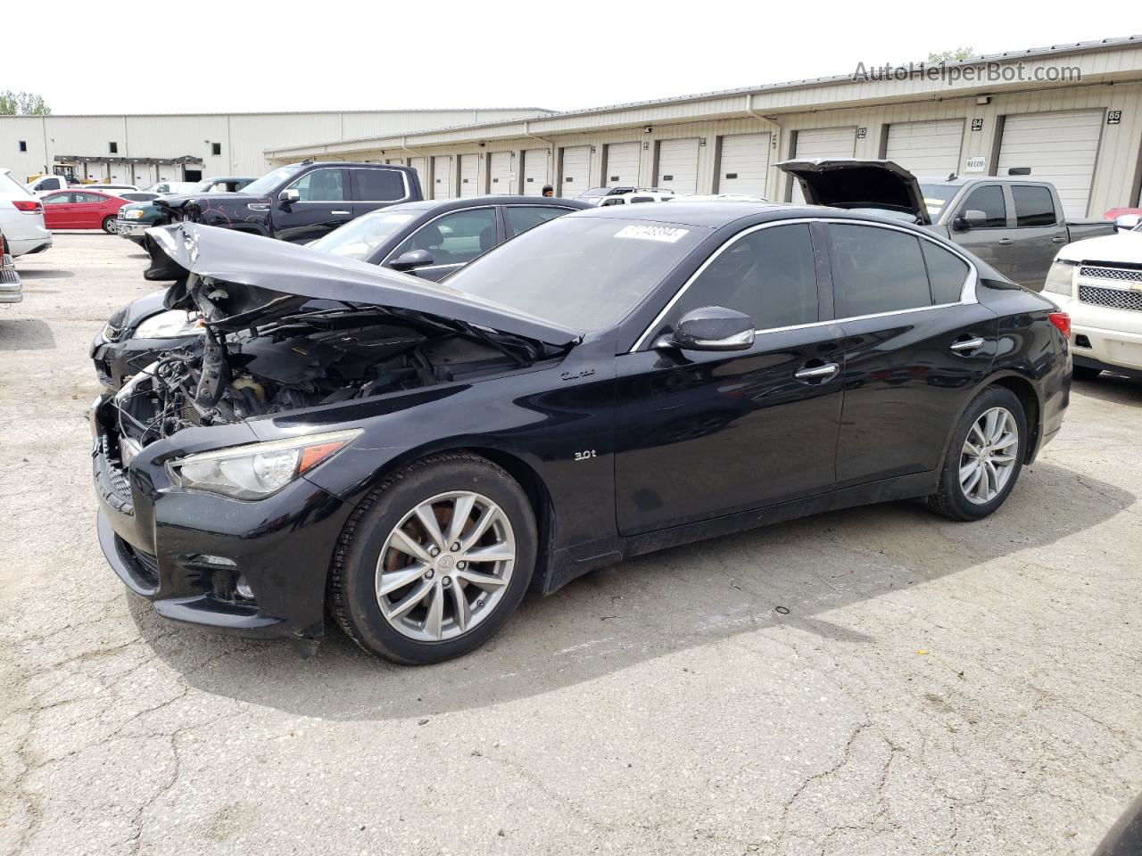 2016 Infiniti Q50 Premium Черный vin: JN1EV7AR5GM342160