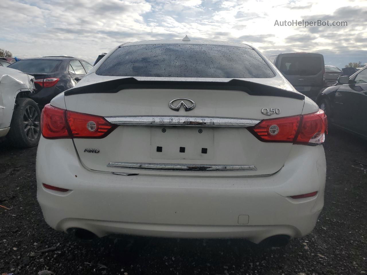 2016 Infiniti Q50 Premium White vin: JN1EV7AR5GM345561