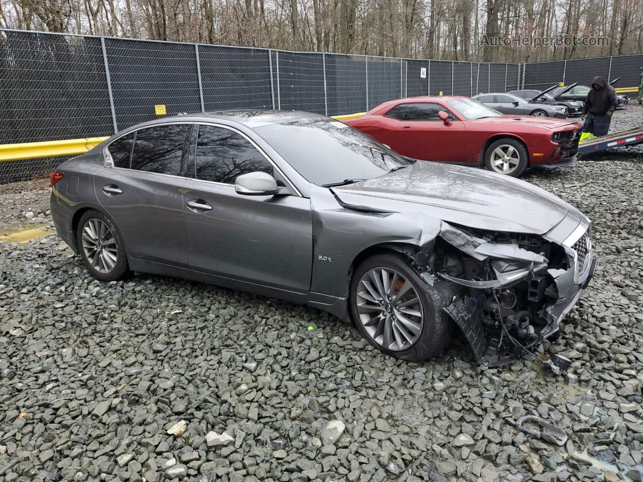 2018 Infiniti Q50 Luxe Серый vin: JN1EV7AR5JM431895