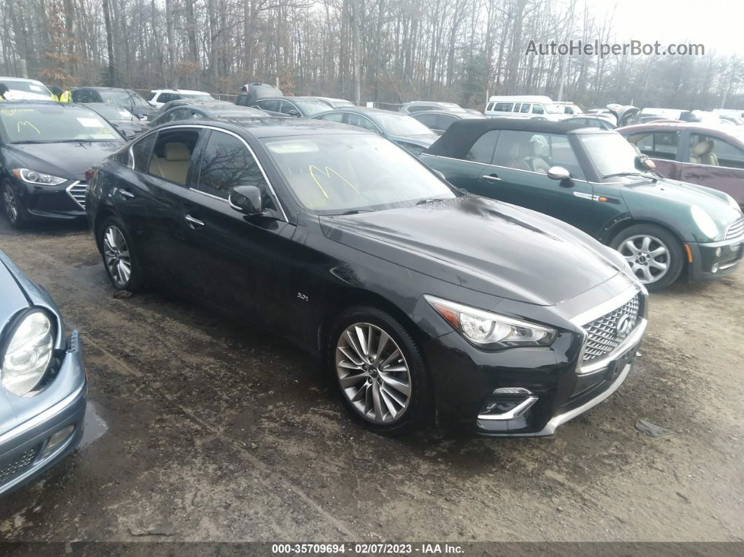 2018 Infiniti Q50 3.0t Luxe Черный vin: JN1EV7AR5JM432285