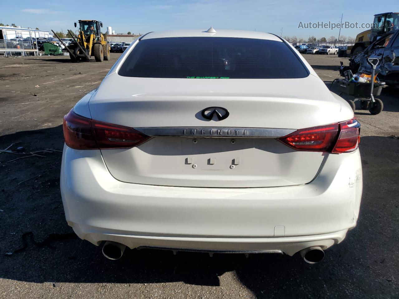 2018 Infiniti Q50 Luxe Белый vin: JN1EV7AR5JM433842