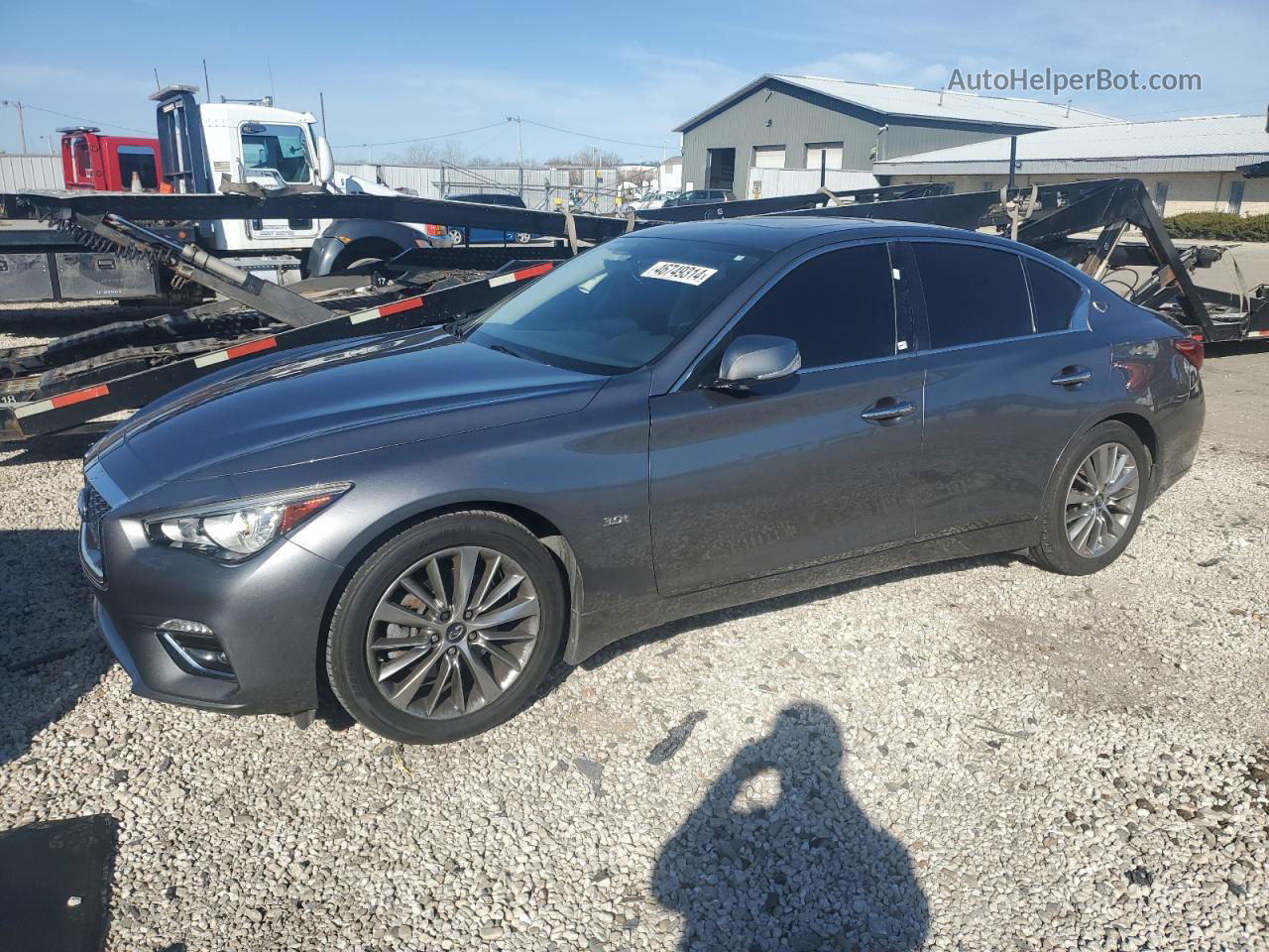 2018 Infiniti Q50 Luxe Gray vin: JN1EV7AR5JM438068