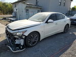 2018 Infiniti Q50 Luxe White vin: JN1EV7AR5JM439155